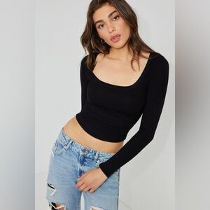 Garage Pamela Long Sleeve Scoop Neck Top